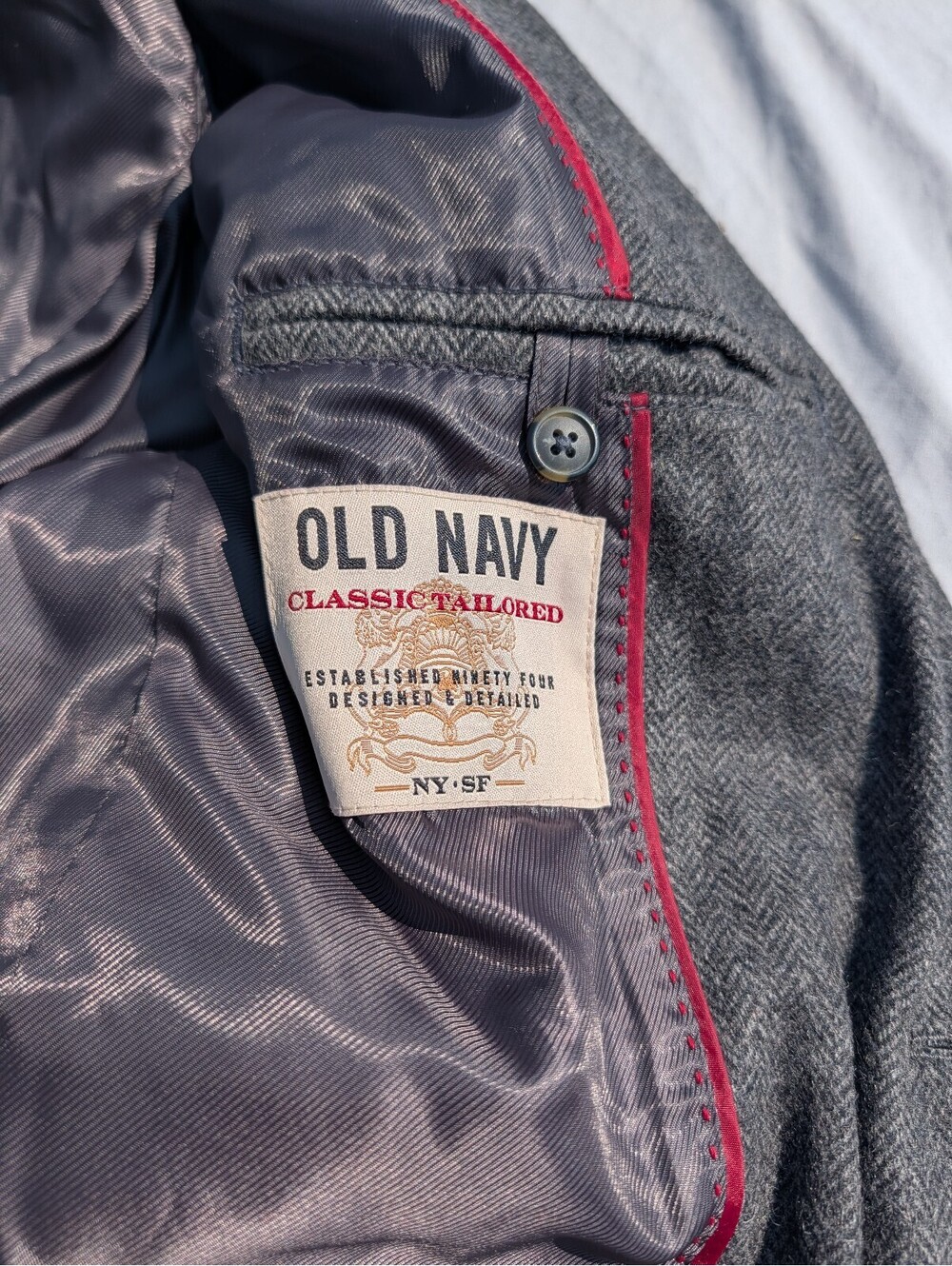 Vintage Old Navy Men's Wool Jacket – New With Tags (NWT) Size XL - Picture 2 of 8